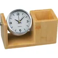 Produktbild: Stifteköcher aus Bambus mit analoger Uhr