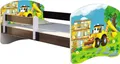 Produktbild: ACMA Jugendbett Kinderbett Junior-Bett Komplett-Set mit Matratze Lattenrost und Rausfallschutz Wenge 20 Bagger 160x80