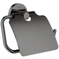 Produktbild: GROHE Essentials - WC-Papierhalter (mit Deckel, geeignet zum Bohren oder Kleben, langlebige Oberfläche), hard graphite, 40367A01