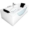 Produktbild: AcquaVapore by Sandra Jentho Whirlpool, Weiß, Glas, Kunststoff, Metall, Rechteckig, 90x55x180 cm, CE, Badezimmer, Baden & Duschen, Badewannen