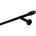 Produktbild: MDEKOR Gardinenstange, 1-läufig, kürzbar, Wandmontage, Gardinenstange Vorhangstange Wandmontage schwarz 400 cm