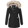 Produktbild: Navahoo Damen Winter Parka Cristal – Premium Kollektion mit Abnehmbarem Kunstfellkragen