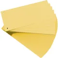 Produktbild: Herlitz Trennstreifen, für DIN A4, Manila-Karton, gelb gelocht, 105 x 240 mm, 190 g-qm, blauer Engel (10843613)