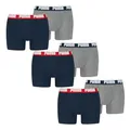 Produktbild: PUMA Herren Boxer Boxershorts Shorts Unterhosen Comfort Stretch 6er Pack, Wäschegröße:2XL, Artikel:-006 Navy/Grey Melange