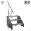 Produktbild: Standtreppe freistehend Treppe 3 Stufen verzinkt, 60 - 160 cm B, 63 cm H, 1 Gel.