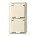 Produktbild: Elso UP-Steckdose 2-fach IP44 reinweiß 225414