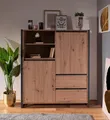 Produktbild: Highboard Denver | Artisan Oak / anthrazit | Industrial Look