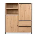 Produktbild: DEINE TANTE EMMA 002947 Denver 51 Artisan Eiche Nb. / anthrazit grau Highboard