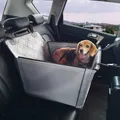 Produktbild: Hunde Autositz Rücksitz Rückbank Hundesitz Auto 22kg 750x580x500mm Grau