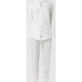 Produktbild: Hanro Pyjama aus merzerisierter Baumwolle Modell 'Pure Essence' in Offwhite, Größe XS