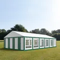 Produktbild: TOOLPORT Partyzelt Festzelt 6x12 m Garten-Pavillon PVC Plane 700 N in grün-weiß Wasserdicht