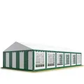 Produktbild: TOOLPORT Party-Zelt Festzelt 6x12 m Garten-Pavillon -Zelt PVC Plane 700 N in grün-weiß Wasserdicht