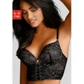 Produktbild: Push-up-BH JETTE, Damen, Gr. 85, Cup B, schwarz, Spitze, Obermaterial: 82% Polyamid, 9% Elasthan, 9% Polyester, BHs Push-up-BH, in hübscher Bustier-Form, sexy Dessous