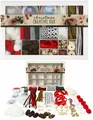Produktbild: Kreativ Weihnachten Craft Deko Box Pom Poms Wackelig Augen Schleifen Ton