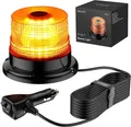 Produktbild: 40 LED Rundumleuchte, Blitzleuchte, 7 Modi, 5m Netzkabel, Magnetisch, 12/24V
