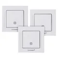 Produktbild: Homematic IP Smart Home 3er-Set Temperatur- und Luftfeuchtigkeitssensor – innen, steuert digital Heizkörper/Fußbodenheizung per App, Alexa, Google Assistant, Temperaturmessung, Energie sparen