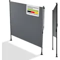 Produktbild: Juskys Senkrechtmarkise Barbados 200x310 cm - Sonnenschutz, Sichtschutz, ausziehbar - Grau - Grau