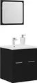 Produktbild: vidaXL 2-tlg. Badmöbel-Set Schwarz Eichen-Optik Holzwerkstoff