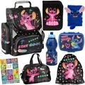 Produktbild: GOLDKIDS Schulranzen für Jungen und Mädchen - Schul-Rucksack für Kinder (mit Federmäppchen - Schuhbeutel, Sporttasche, 8-tlg., Tagebuch und Hausaufgabenheft), - Lilo und Stitch Motiv - 1-3 Klasse