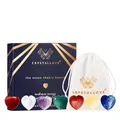 Produktbild: CRYSTALLOVE Natürliche Energiesteine 7 Chakren - Bunte Herzen - Edelsteine Set für Meditation, Chakra, Reiki, Energieausgleich, Dekoration, Liebhaber, Valentinstag