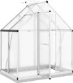 Produktbild: vidaXL Gewächshaus mit Fundamentrahmen Silbern 169x114x202 cm Alu