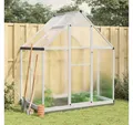 Produktbild: vidaXL Gewächshaus, Gewächshaus mit Fundamentrahmen Silbern 169x114x202 cm Alu