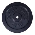 Produktbild: GORILLA SPORTS® Hantelscheiben - Set/Einzeln, 0,5/1,25/2/2,5/5/10/15/20/25/30 kg Gewichte, 30/31 mm, Gusseisen, Silber/Schwarz - Gewichtsscheiben, Bumper Plates