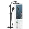 Produktbild: SCHÜTTE Duschsystem MADURA FRESH, Regendusche mit Thermostat Duscharmatur, Handbrause mit 3 Funktionen, Duschbrause, Dusche, Schwarz matt