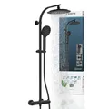 Produktbild: Schütte Duschsäule 60076 Matte Black Regenbrause 24 cm