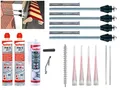 Produktbild: Fischer Thermax Befestigungsset 4 x 16/170 M12 Hochleistungsmörtel FIS V 300 T Multi Kleb und Dichtstoff KD-290 Zylinderbürste