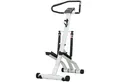 Produktbild: SPORTNOW Stepper mit Handgriff, Fitness Heimtrainer mit LCD-Bildschirm Schwarz+Silber (Set, 1-tlg., Heimtrainer mit 12 Widerstandsstufen für Zuhause), 80L x 61B x 134H cm