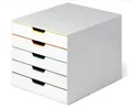 Produktbild: Durable 762527 Schubladenbox A4 Schreibtisch-Schubladenset mit 5 farbigen Fächer