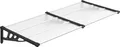 Produktbild: vidaXL Türvordach Schwarz und Transparent 199x90 cm Polycarbonat