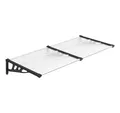 Produktbild: vidaXL Markise Türvordach Schwarz und Transparent 199x90 cm Polycarbonat (1-St)