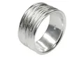 Produktbild: SILBERMOOS XL XXL Ringe in großen Größen Ring Damenring Herrenring Partnerring Bandring glänzend matt breit Sterling Silber 925 Größe 64, 66, 68, 70, Größe:68