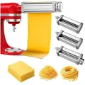 Produktbild: Nudelaufsatz für KitchenAid – Pasta Roller, Spaghettischneider & Fettuccine
