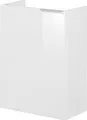 Produktbild: Fackelmann KARA Waschbeckenunterschrank schmal  Unterschrank für Waschtisch im Gäste-WC (44 cm x 60 cm x 24,3 cm)  Türanschlag links  SBC Badezimmerschrank hängend in Weiß Hochglanz