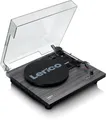 Produktbild: LENCO LS-10BK Plattenspieler Schwarz Lautsprecher Holz Riemenantrieb 33/45 U/min