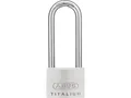 Produktbild: ABUS Vorhängeschloss Zylindervorhangschloss 64TI/50HB80 gl Schlosskörper-B.50mm Titalium gl.6511 ABUS Massiver Schlosskörper aus TITALIUM™ Spezialaluminium · ab 3 mm Spezialstahlbügel mit NANO-Protect™ · Beschichtung (kleinere Größen mit gehärtetem Stahlbügel) · ab 3 mm doppe