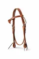 Produktbild: Pony Westerntrense aus Harness-Leder mit V-Stirnband, verstellbar 69–89 cm, weiches Leder Kopfstück, Trense Pony Western Reitsport