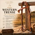 Produktbild: Westerntrense Pony Leder V-Stirnband verstellbar 69–89 cm weich Western Zaumzeug
