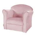 Produktbild: roba Kindersessel Lil Sofa mit Armlehnen - für Jungen und Mädchen - Bequemer Babysessel - Samtstoff rosa - Mini Sessel für Baby & Kinderzimmer