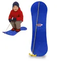 Produktbild: Jamara 460390 Snow Play Snowboard 72cm - aerodynamische Bauweise, Ziehschnur mit Griff, extra Glatte Rutschfläche auf der Unterseite mit Gleitkufen, Anti Rutsch Oberfläche auf der Oberseite, Blau