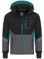 Produktbild: Rock Creek Herren Softshell Jacke Outdoor Jacke Windbreaker Übergangsjacke Anorak Kapuze Regenjacke Winterjacke Herrenjacke Jacket H-344 Dunkeltürkis 5XL
