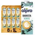 Produktbild: Alpro Barista Kokos – Zum Aufschäumen – 100 Prozent pflanzlich, vegan und milchfrei – Von Natur aus laktosefrei – Reich an Calcium und Vitaminen – 8 x 1 L