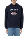 Produktbild: GANT Herren Graphic Sweat Hoodie Kapuzenpullover, Evening Blue, Large