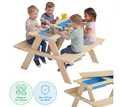 Produktbild: Bellabino Kindersitzgruppe Inny Outdoor-Bank aus Holz, (Tisch und Bänke, inkl. 2 Wannen, Sitzgruppe), für 4 Personen, unbehandelt, Kindermöbelset aus Kiefer Massivholz