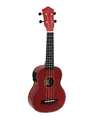 Produktbild: DIMAVERY UK-100 Sopran-Ukulele, flamed red mit Tonabnehmer