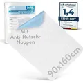 Produktbild: Harmony Care® Inkontinenzunterlage waschbar 90 x 160 cm ANTI-RUTSCH NOPPEN - 4 x rutschfeste Inkontinenzauflage - atmungsaktive Nässeschutzauflage