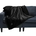 Produktbild: luciphia Wasserdicht Hundedecke Flaushig, Fleece Haustier Decke Waschbar, Outdoor Decke für Hunde Katzen, Schutzdecke für Sofa, Bett Autositz, Möbel Schwarz XL (100 * 145cm)